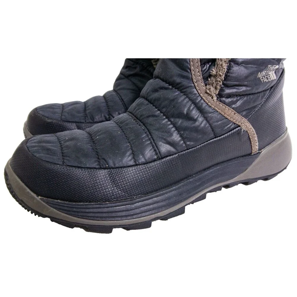The North Face Puffer Winter Snow Boots Women Size 3 Water Resistant Lined Black